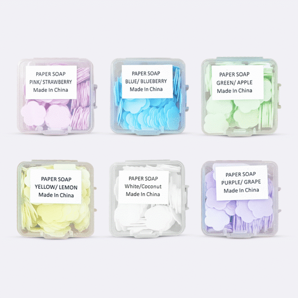 Mini Soap Sheets Set - 6 Boxes - 75 Sheets Per Box