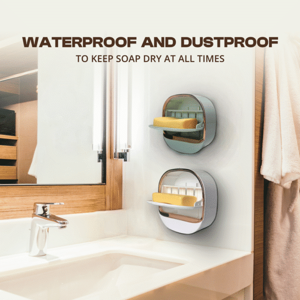 Soap Holder Set with Adhesive Hook - 3 Pcs - সোপ হোল্ডার সেট সাথে আঠালো হুক - Image 9