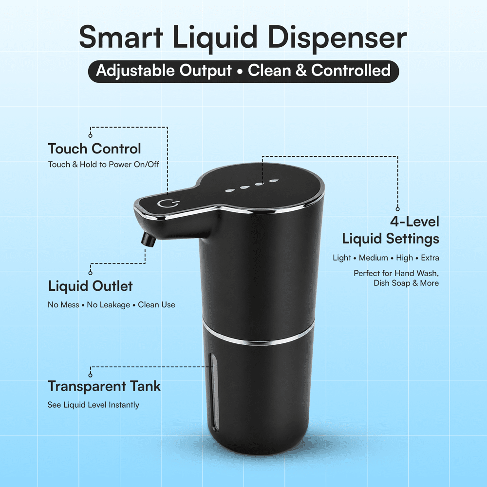 Liquid Soap/Handwash Dispenser - Automatic and Touchless (Black Color) - Image 3