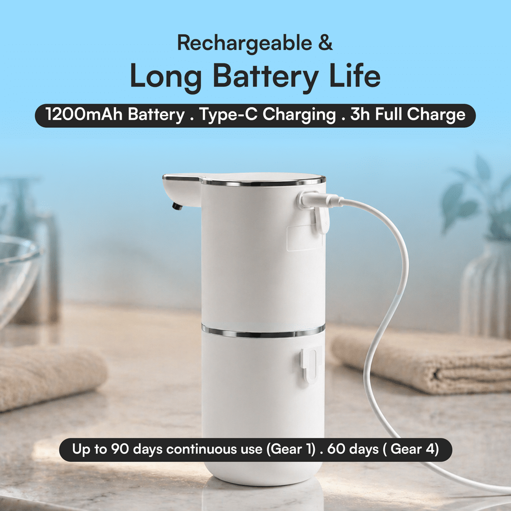 Liquid Soap/Handwash Dispenser - Automatic and Touchless (White Color) - Image 4