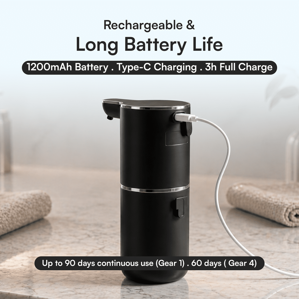 Liquid Soap/Handwash Dispenser - Automatic and Touchless (Black Color) - Image 4