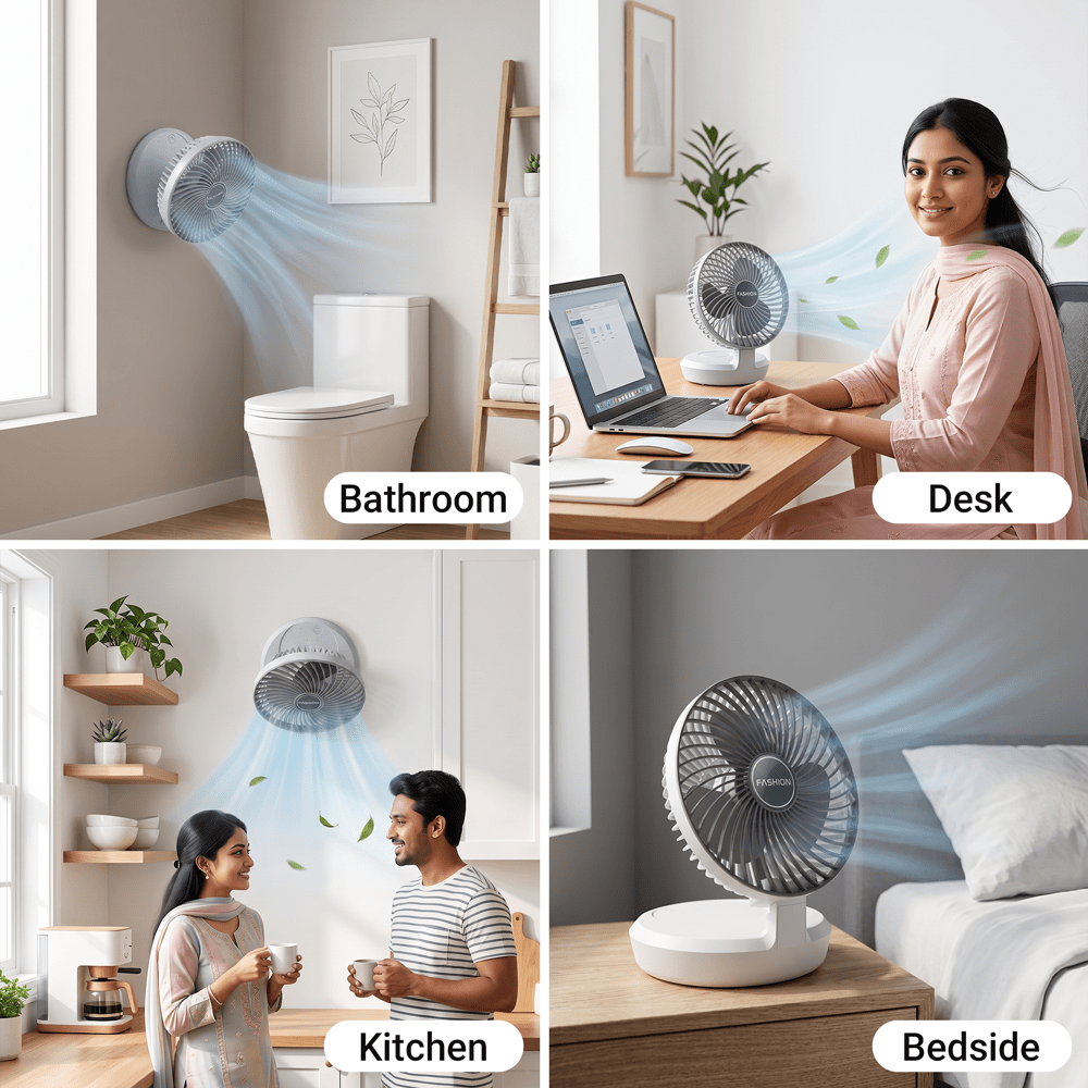 Rechargeable & Portable Wall-Mounted Fan - Image 7